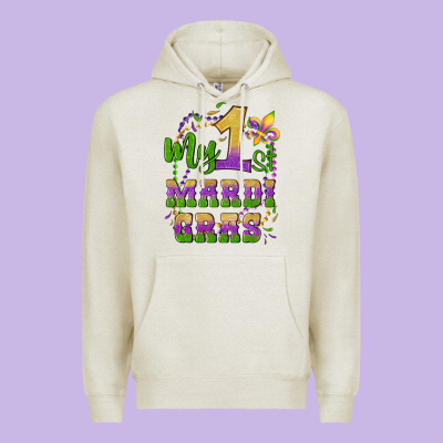 My First Mardi Gras Glitter Fleur De Lis Premium Hoodie Designed By Artiststas