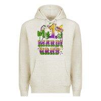 Oatmeal Heather my first mardi gras glitter fleur de lis Premium Hoodie - Artiststas