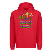 Red my first mardi gras glitter fleur de lis Premium Hoodie - Artiststas