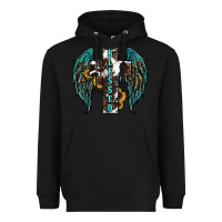 Black western wings cross blessed Heavyweight Hoodie - RanaPortraitStore