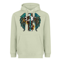Matcha western wings cross blessed Heavyweight Hoodie - RanaPortraitStore