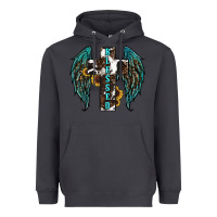 Smoke western wings cross blessed Heavyweight Hoodie - RanaPortraitStore