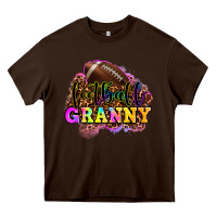 Chocolate Brown football granny Heavy Core Tee - OliviaCreatesArt