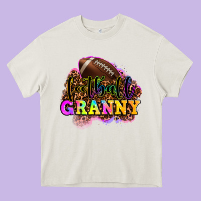Football Granny Heavy Core Tee Designed By Oliviacreatesart