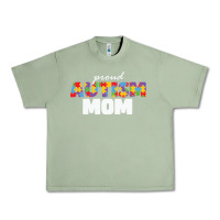 Oil Green LIL Autism Mom Urban Heavy Tee - CowhideDigitalArt