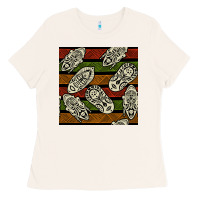 Bone african mask seamless pattern Ladies Tee - BundleAndBundleShop