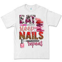 White eat sleep nails repeat bbs Premium Tee - BundleAndBundleShop