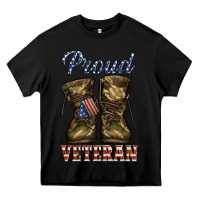 Black proud veteran camo shoes Heavy Core Tee - Jasminsmagicworld