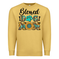 Antique Gold Blessed dog mom Premium Sweatshirt - RanaPortraitStore