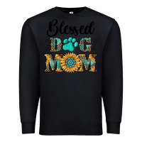 Black Blessed dog mom Premium Sweatshirt - RanaPortraitStore