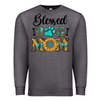 Charcoal Heather Blessed dog mom Premium Sweatshirt - RanaPortraitStore