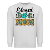 Dove Grey Blessed dog mom Premium Sweatshirt - RanaPortraitStore