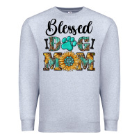 Heather Grey Blessed dog mom Premium Sweatshirt - RanaPortraitStore