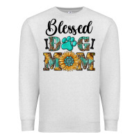 Oatmeal Heather Blessed dog mom Premium Sweatshirt - RanaPortraitStore