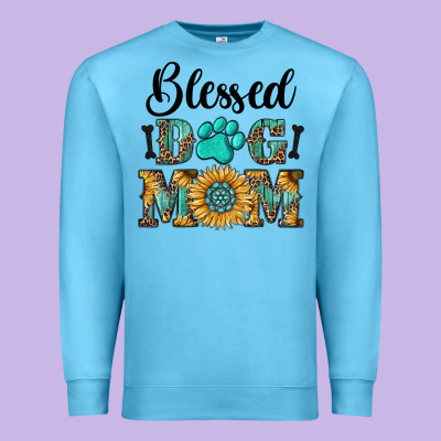 Blessed Dog Mom Premium Sweatshirt Designed By Ranaportraitstore