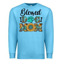 Ocean Blue Blessed dog mom Premium Sweatshirt - RanaPortraitStore