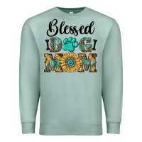 Seafoam Blessed dog mom Premium Sweatshirt - RanaPortraitStore