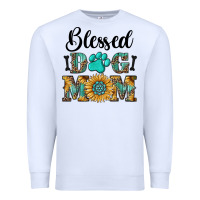 White Blessed dog mom Premium Sweatshirt - RanaPortraitStore
