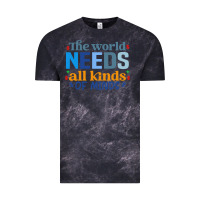 Cloud Black The world needs all kinds of minds Vintage Tee - CowhideDigitalArt
