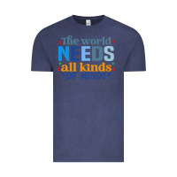 Vintage Denim The world needs all kinds of minds Vintage Tee - CowhideDigitalArt