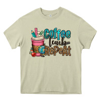 Mossy coffee teach repeat Heavy Core Tee - OliviaCreatesArt