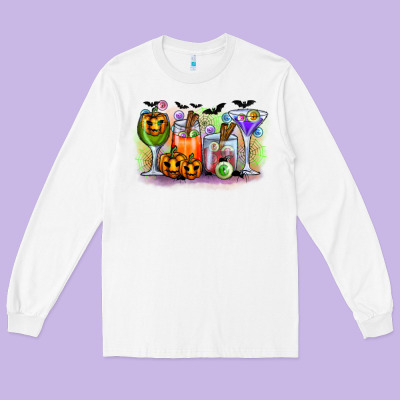 Halloween Long Sleeve Tee Designed By Cowhidedigitalart