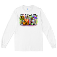 White halloween Long Sleeve Tee - CowhideDigitalArt