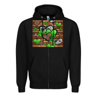Black st patricks day hearts Zipper Hoodie - Jasminsmagicworld