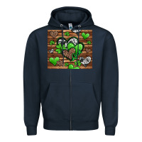Navy st patricks day hearts Zipper Hoodie - Jasminsmagicworld