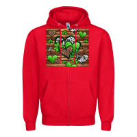 Red st patricks day hearts Zipper Hoodie - Jasminsmagicworld
