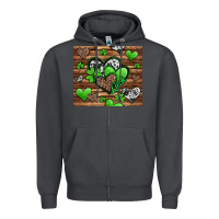 Smoke st patricks day hearts Zipper Hoodie - Jasminsmagicworld