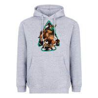 Heather Grey bucking bronco arrowhead Heavyweight Hoodie - Jasminsmagicworld