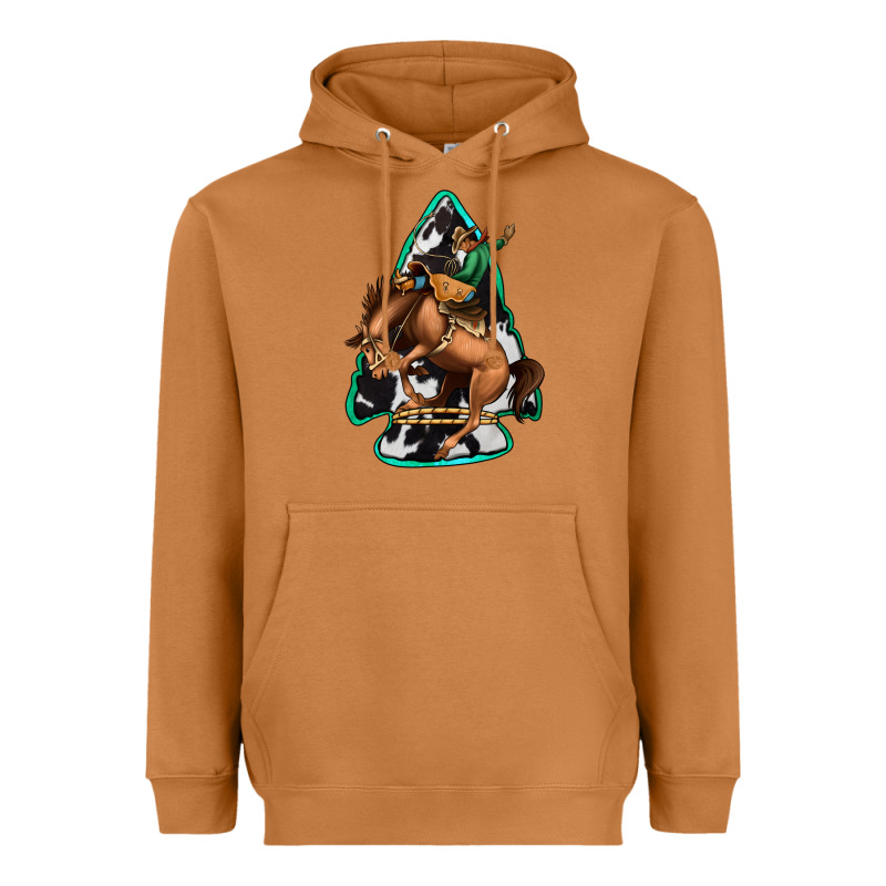 Bucking Bronco Arrowhead Heavyweight Hoodie by Jasminsmagicworld | Teevron