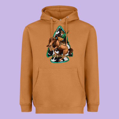 Bucking Bronco Arrowhead Heavyweight Hoodie Designed By Jasminsmagicworld