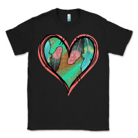 Black Feather Heart Classic Tee - Jasminsmagicworld