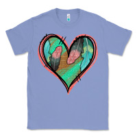 Colony Blue Feather Heart Classic Tee - Jasminsmagicworld