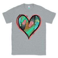 Heather Grey Feather Heart Classic Tee - Jasminsmagicworld