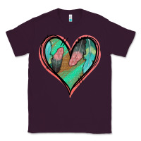 Plum Feather Heart Classic Tee - Jasminsmagicworld