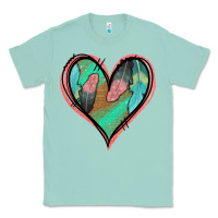Seafoam Feather Heart Classic Tee - Jasminsmagicworld