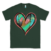 Sports Green Feather Heart Classic Tee - Jasminsmagicworld