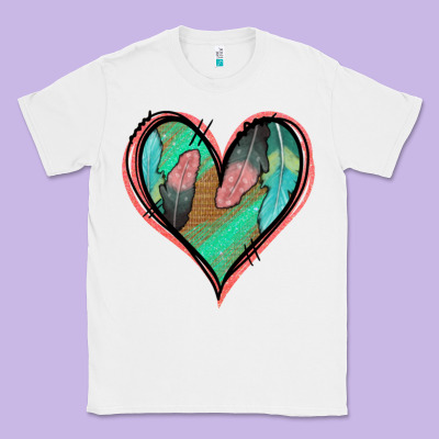 Feather Heart Classic Tee Designed By Jasminsmagicworld