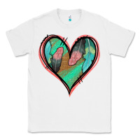 White Feather Heart Classic Tee - Jasminsmagicworld