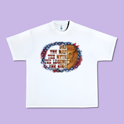 Dad The Man American Flag Urban Heavy Tee Designed By Jasminsmagicworld