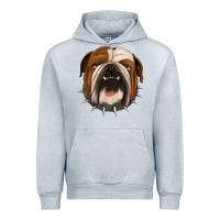 Heather Grey Bulldog Urban Hoodie - Jasminsmagicworld