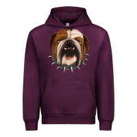 Mauve Wine Bulldog Urban Hoodie - Jasminsmagicworld
