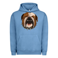 Pigment Pebble Blue Bulldog Urban Hoodie - Jasminsmagicworld