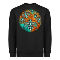 Black western pattern circle Heavyweight Sweatshirt - Jasminsmagicworld