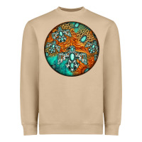 Mushroom western pattern circle Heavyweight Sweatshirt - Jasminsmagicworld