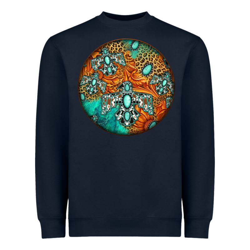 Western Pattern Circle Heavyweight Sweatshirt by Jasminsmagicworld | Teevron