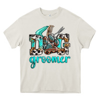Cream western dog groomer Heavy Core Tee - OliviaCreatesArt